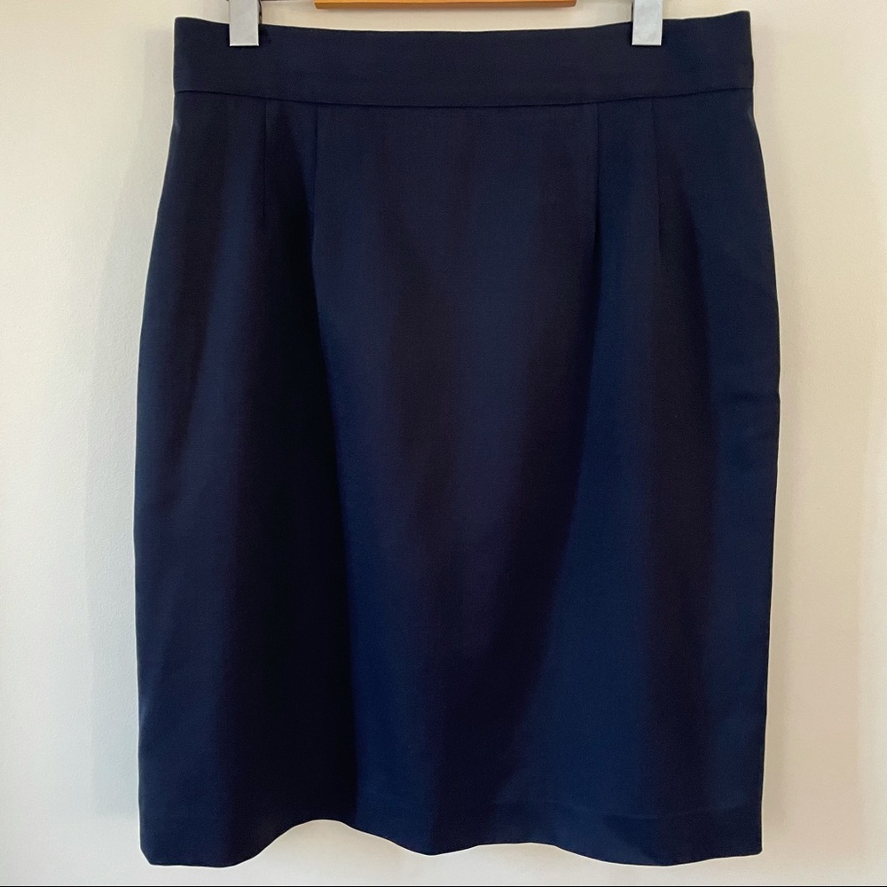 Pure Wool Skirt Blue Size 12
